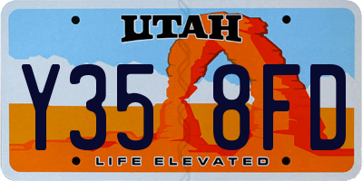 UT license plate Y358FD