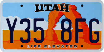 UT license plate Y358FG
