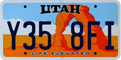 UT license plate Y358FI