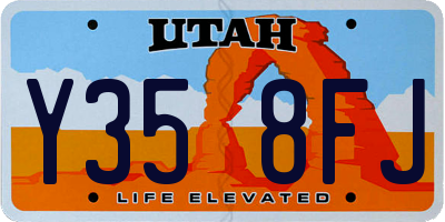 UT license plate Y358FJ