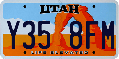 UT license plate Y358FM