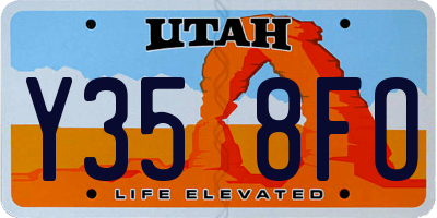 UT license plate Y358FO