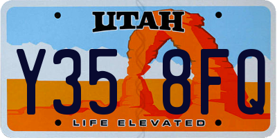 UT license plate Y358FQ