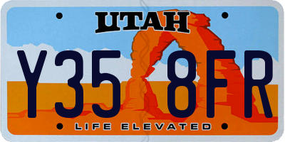 UT license plate Y358FR