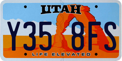 UT license plate Y358FS