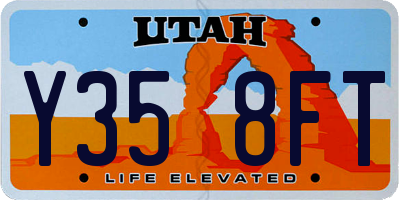 UT license plate Y358FT