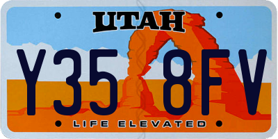 UT license plate Y358FV