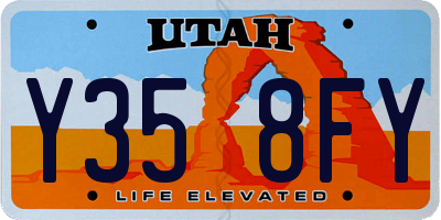 UT license plate Y358FY