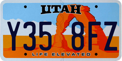 UT license plate Y358FZ