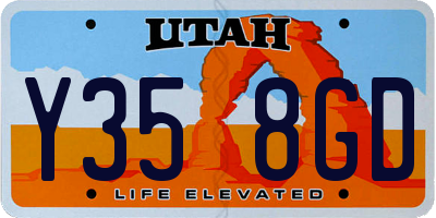 UT license plate Y358GD