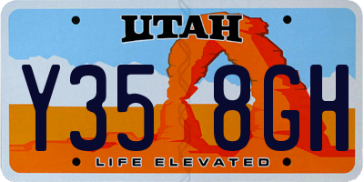 UT license plate Y358GH
