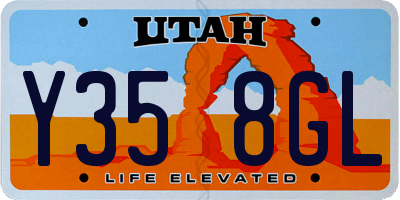UT license plate Y358GL