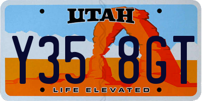 UT license plate Y358GT