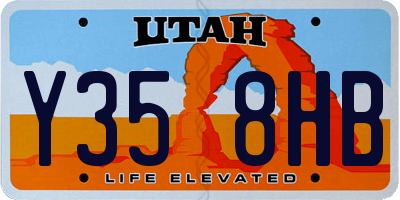 UT license plate Y358HB