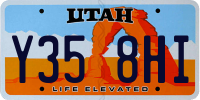 UT license plate Y358HI