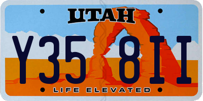 UT license plate Y358II