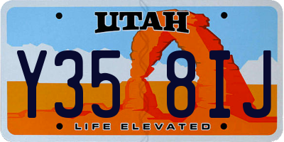 UT license plate Y358IJ