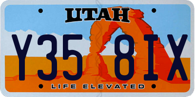 UT license plate Y358IX