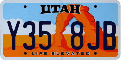 UT license plate Y358JB