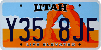 UT license plate Y358JF