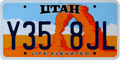 UT license plate Y358JL