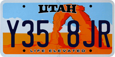 UT license plate Y358JR