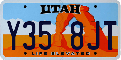 UT license plate Y358JT