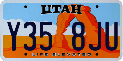 UT license plate Y358JU