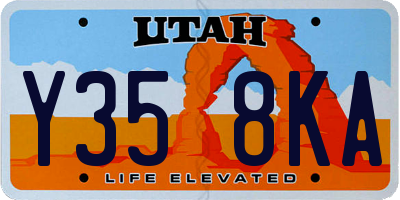 UT license plate Y358KA