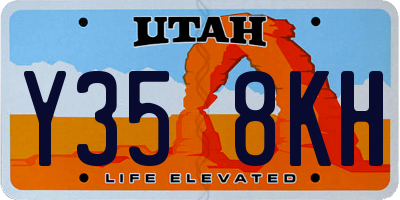 UT license plate Y358KH
