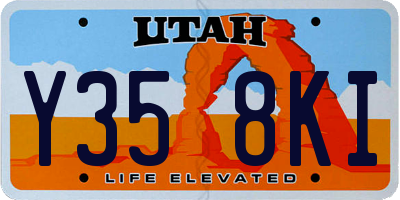 UT license plate Y358KI