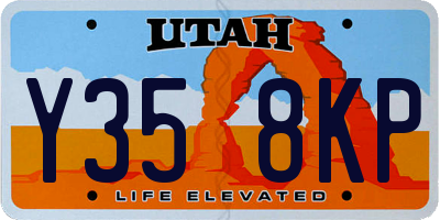 UT license plate Y358KP
