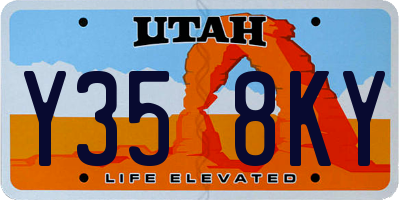 UT license plate Y358KY
