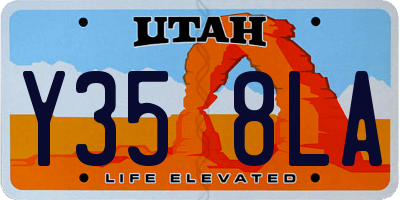 UT license plate Y358LA