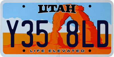 UT license plate Y358LD