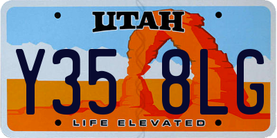 UT license plate Y358LG