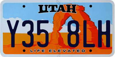 UT license plate Y358LH