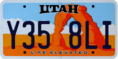 UT license plate Y358LI