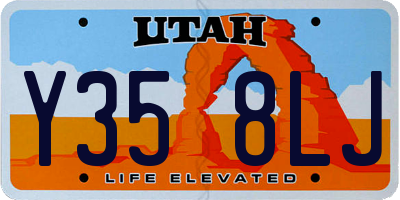 UT license plate Y358LJ