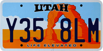UT license plate Y358LM