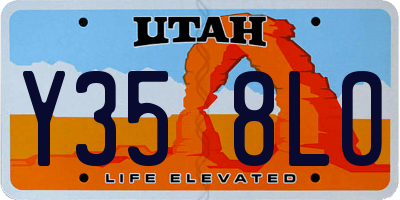 UT license plate Y358LO