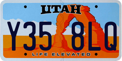 UT license plate Y358LQ