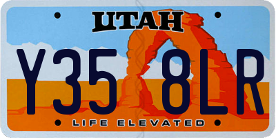 UT license plate Y358LR