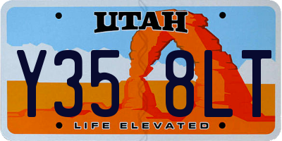 UT license plate Y358LT