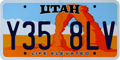 UT license plate Y358LV