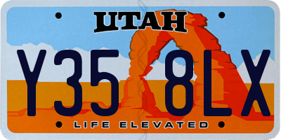 UT license plate Y358LX