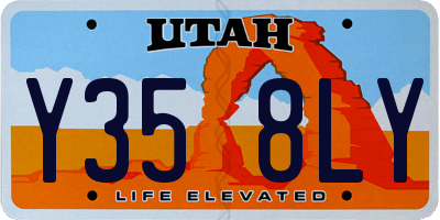 UT license plate Y358LY