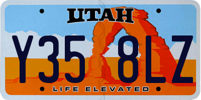 UT license plate Y358LZ