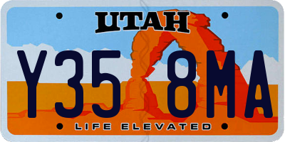 UT license plate Y358MA