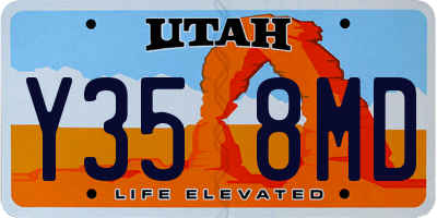 UT license plate Y358MD